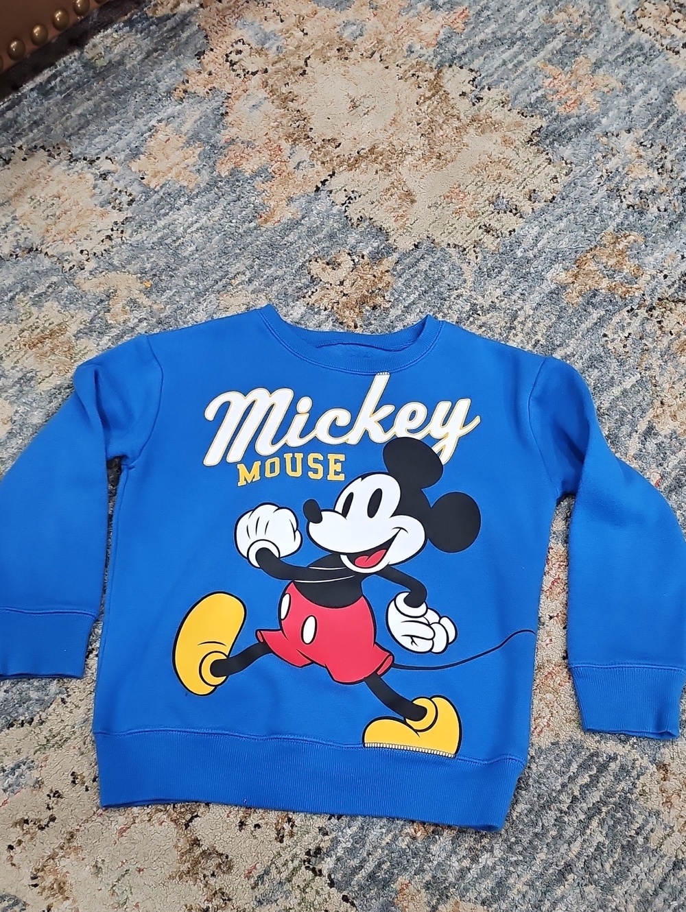 Disney Mickey Mouse Royal Blue Kids Pullover with Yellow & Red Accents